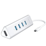 Aukey USB-C Hub auf USB 3.0 & VGA Adapter – Premium Aluminium Multiport Dock ... - Detailansicht