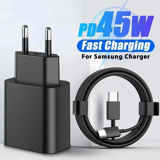 45W USB-C Schnellladegerät Set mit USB-C Kabel – PD Power Delivery Netzstecke... - Hauptbild