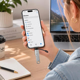 2er-Pack iOS Lightning auf USB & USB-C Adapter – OTG Audio Converter (Silber)... - Anwendung