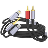3-in-1 Audio Cinch Kabel (USB-C, Lightning, 3,5mm Klinke auf 2x Cinch/RCA) – ... - Hauptbild