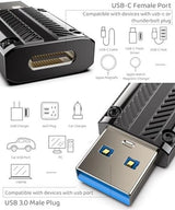 LMUBOY USB-A auf USB-C Adapter – USB 3.0 Adapter Stecker auf Buchse für Lapto... - Detailansicht