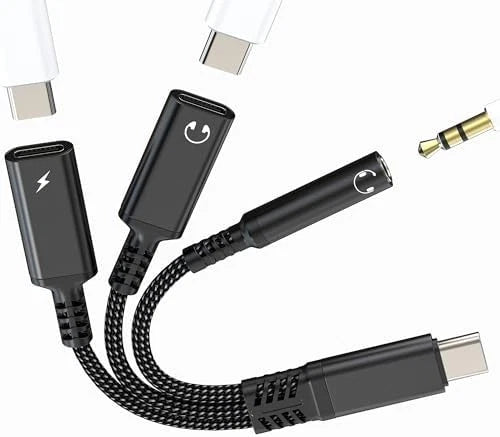 USB-C Audio & Lade Adapter 3-in-1 – Typ C Splitter auf 3,5mm Klinkenbuchse & ... - Hauptbild