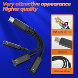 USB-C Audio & Lade Adapter 3-in-1 – Typ C Splitter auf 3,5mm Klinkenbuchse & ... - Lieferumfang