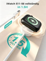 Magnetisches Ladekabel für Apple Watch Series 1–11, SE & Ultra – USB Schnelll... - Anwendung